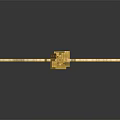 Ornamental Weapon Design With Golden Serpent Coiled Scepter And White Wings