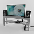 TV Audio Table Wire Router 3d model
