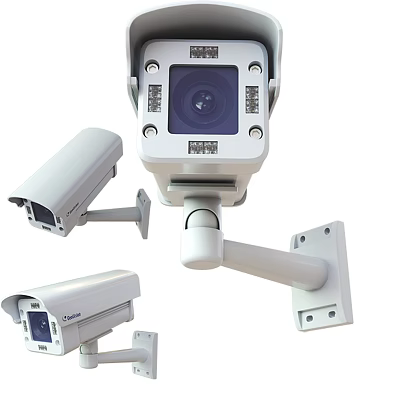 Projection Surveillance Security Cameras With Multiple Models And Mounting Brackets For Outdoor Indoor Security Monitoring 3d model