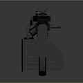 Military Style Modern Tactical Black Rifle With Scope Magazine Barrel And Grip Design