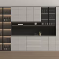 Modern Wine Cabinet Glass Wine Cabinet Bar Counter Wine Cabinet Embedded Refrigerator Cabinet Display Cabinet 3d model