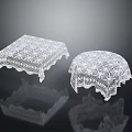 Elegant White Lace Tablecloths For Square And Round Furniture Tables With Decorative Edges