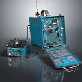 modern signal receiver dual frequency radio transceiver signal original signal 3d model