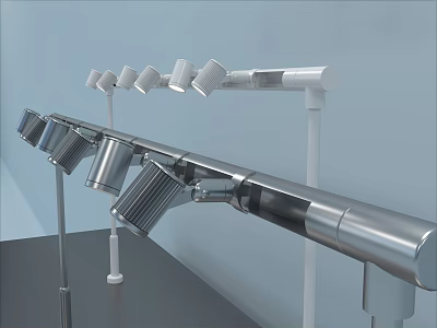 Modern Adjustable Downlights and Spotlights with Metal Bracket Lighting Fixture 3d model