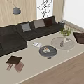 Modern Sofa Coffee Table Combination Sofa Coffee Table 3d model