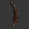Realistic Puma Walking Pose With Brown Sleek Fur On Dark Reflective Surface