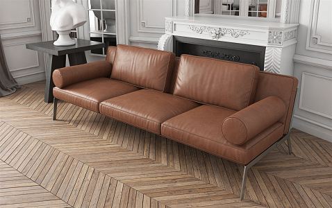 Modern Three-Seat Sofa 3d model