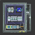 Industrial Electrical Equipment Metal Enclosure With Open Lid And Socket Components