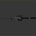 Tactical Military Rifle With Sniper Scope Magazine Barrel And Bullet