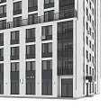 Modern Office Building Exterior Design With Multiple Floors And Large Windows