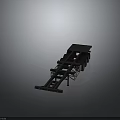 Heavy Duty Black Flatbed Trailer Featuring Multi Wheel Long Chassis For Cargo Transport