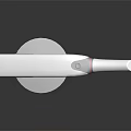 White Handheld Medical Device With Black Red Accents And Stable Base For Clinical Use