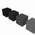 Decorative Wall Components With Dark Textured Panels And Gray Frames