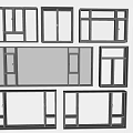 Modern window casement window aluminum alloy window balcony window floor-to-ceiling window bay window sliding window glass window 3d model