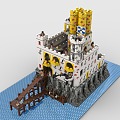 LEGO toy blocks building scene castle 3d model