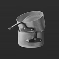Practical Stacked Metal Cooking Pots With Black Handles For Kitchen Use