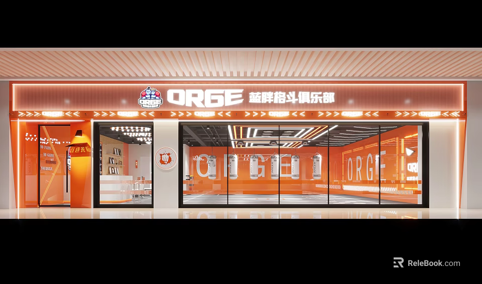 ORSE Combat Fitness Club Modern Sports Training Space with Workout Facilities 3d model 