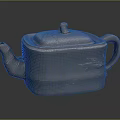 Traditional Purple Clay Teapot with Square Body Bamboo Design and Leaf Carving for Tea Lovers