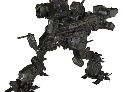 Electric Toy Mechanical Robot Featuring Detailed Weapons Movable Joints And Action Design 3d model
