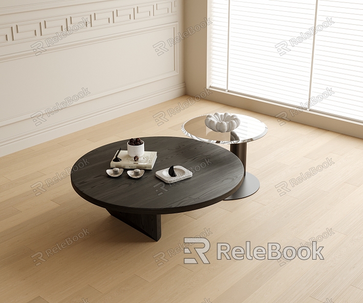 Modern round coffee table model