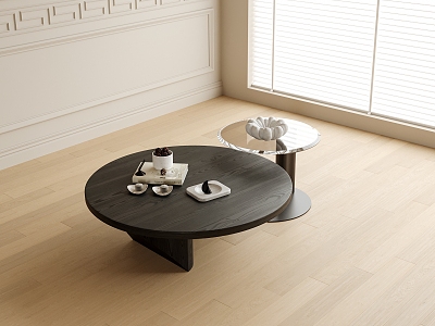 Modern round coffee table model