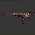 Colorful Tyrannosaurus Rex Dinosaur 3D Model With Standing Pose And Gray Background