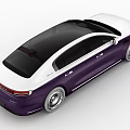 Sleek Purple and White Modern Sedan Car Exterior Design With Stylish Wheels