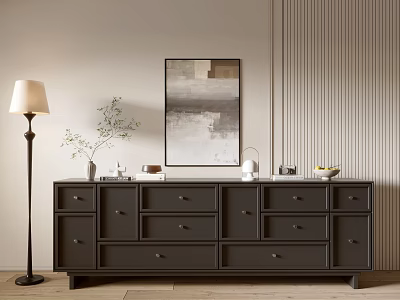 Modern Black Cabinet Whole Cabinet Sideboard Cabinet Balcony Cabinet Storage Cabinet Entrance Cabinet 3d model