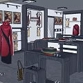 Fashion House Clothing Store Window Display With Mannequins And Trendy Outfits