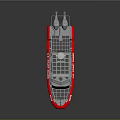 Red US Coast Guard Vessel 25078 Featuring Sleek Structure And Technical Equipment Design