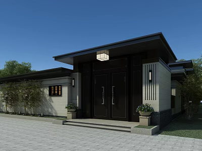 Residential gate 3d model