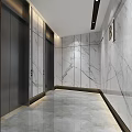 Modern foyer foyer public area reception area clubhouse elevator hall entrance space 3d model