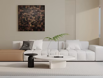 Modern three-seat sofa 3d model