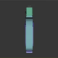 Colorful Modern Pistol With Green Purple Accents Textured Grip And Unique Design
