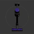 Modern Vertical Vacuum Cleaner with Sleek Design and Purple Accents for Home Cleaning