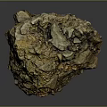 Natural Stone with Rough Surface Earthy Color Tones and Distinct Textural Features