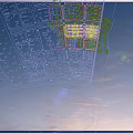 Aerial View Planning for Modern Residential Development with High Rise Buildings Green Areas and Roads