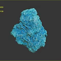 Natural Blue Crystalline Stone Material With Raw Mineral Texture And Glossy Surface