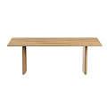 Modern Simple Wooden Table With Unique And Rectangular Leg Designs 3d model