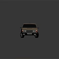 Vintage Brown Four Door Car With Black Windows And Silver Wheels