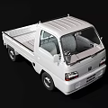 White Compact Pickup Truck With Single Cab Open Cargo Bed And Simple Exterior Design