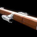 Advanced Elongated Spacecraft Module With Orange White Metallic Structure For Cosmic Missions