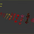 Colorful Various Types Of Plants Featuring Flowers And Green Leaves