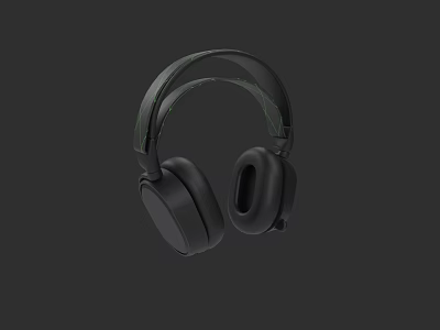 Sleek Black Over Ear Headphones With Comfortable Earpads And Modern Design 3d model