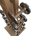 Fitness Equipment Dumbbell Rack With Organized Metal Weights For Home Gym Workout