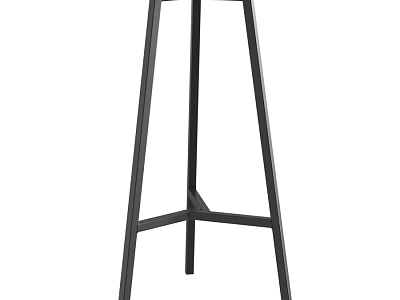 Modern Single Chair With Black Metal Frame And High Leg Design 3d model