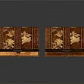 Vintage Wooden Storage Chests With Ornate Carvings And Decorative Metal Clasps