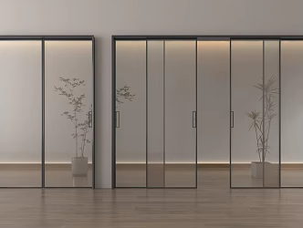 Modern sliding door balcony sliding door kitchen sliding door glass sliding door sliding door 3d model