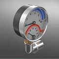 Industrial Pressure Gauge With Dual Scale