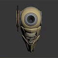 Steampunk Mechanical Device with Gold Beige Finish Gear Details and Spiked Design